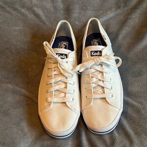 Brand New Keds White Canvas Kickstart Size 8